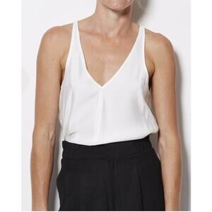 James Perse LA Off White Soft Touch Quiet Luxury Minimalist Tank Sz (4) XL